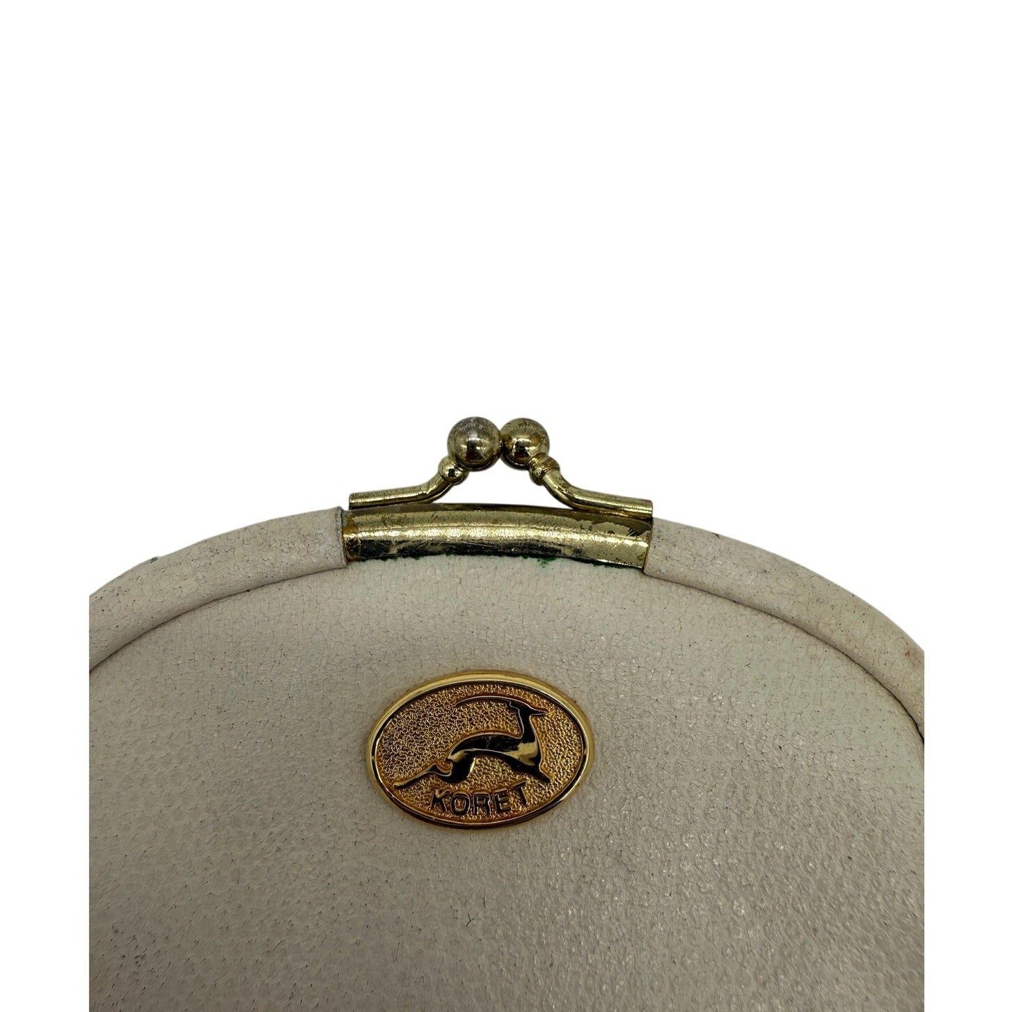 RARE KORET COIN PURSE*LEATHER*1940'S-1950'S ERA*Amazing little double kisslock