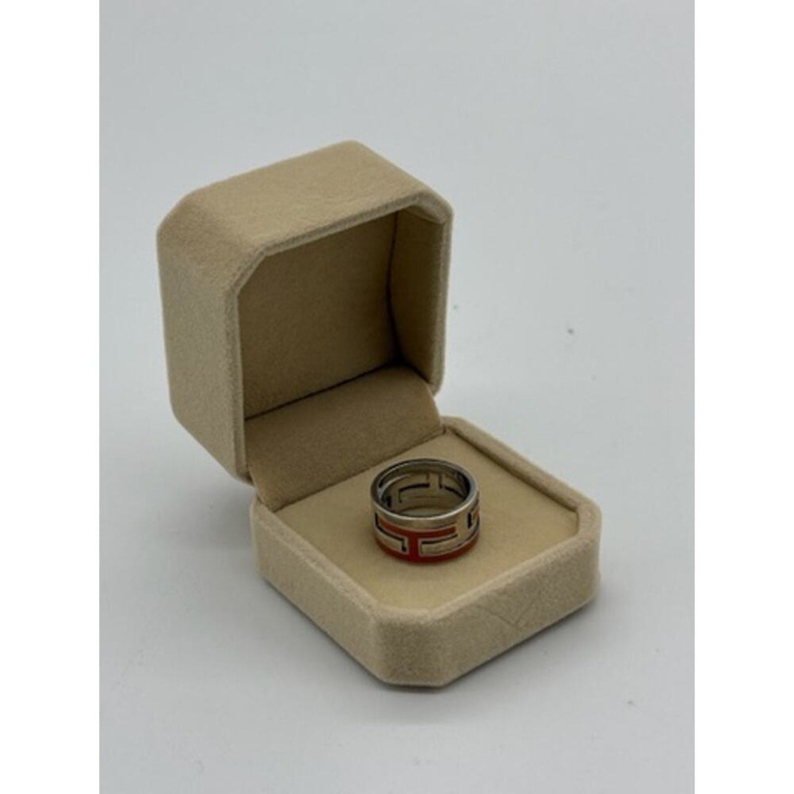 Hermès Enamel Arcane‎ Moveable H Ring*Comes w/Unbranded Jewelry Box*SZ 4 7/8