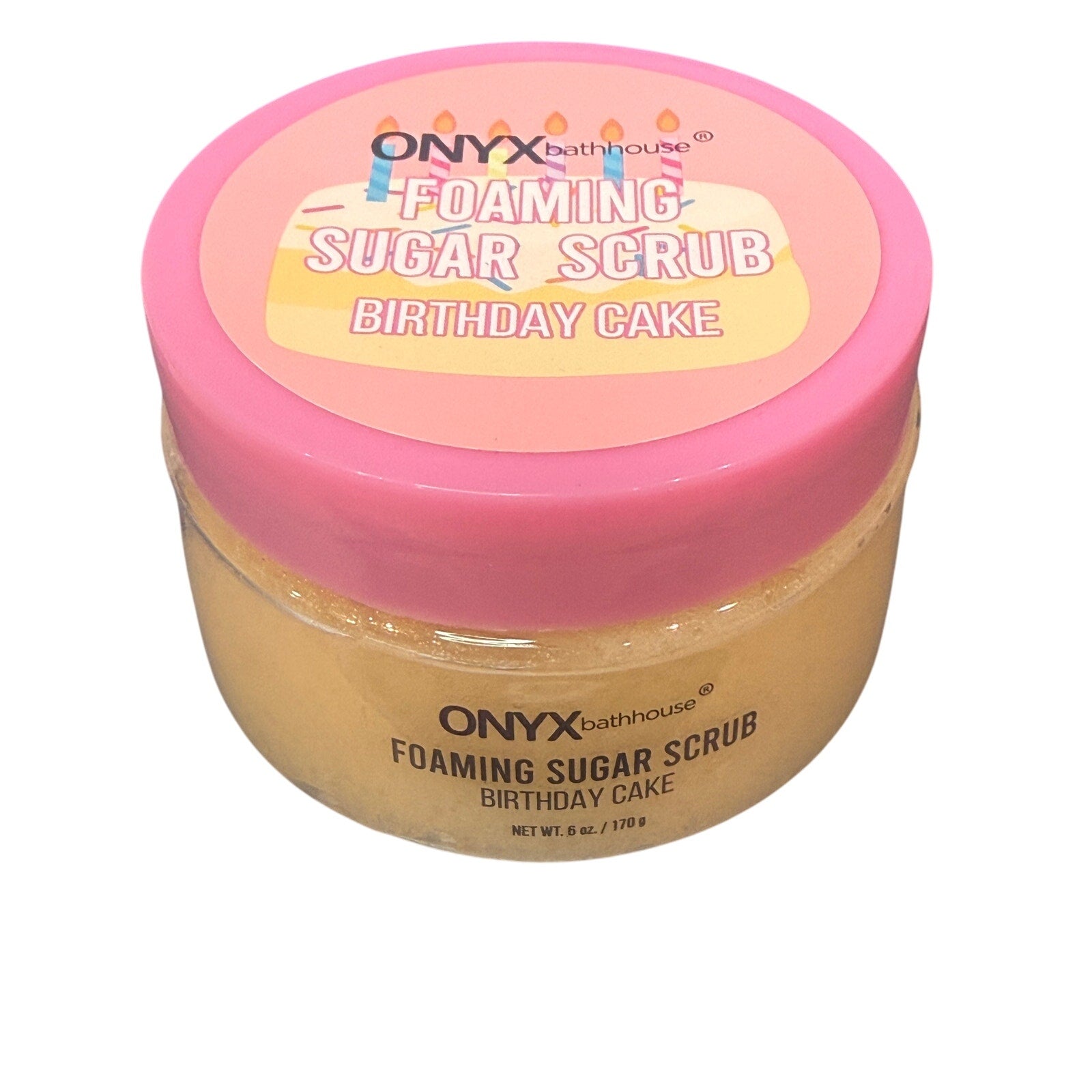 Cosmetics: Onyx Bathhouse Foaming Sugar Scrub*Birthday Cake