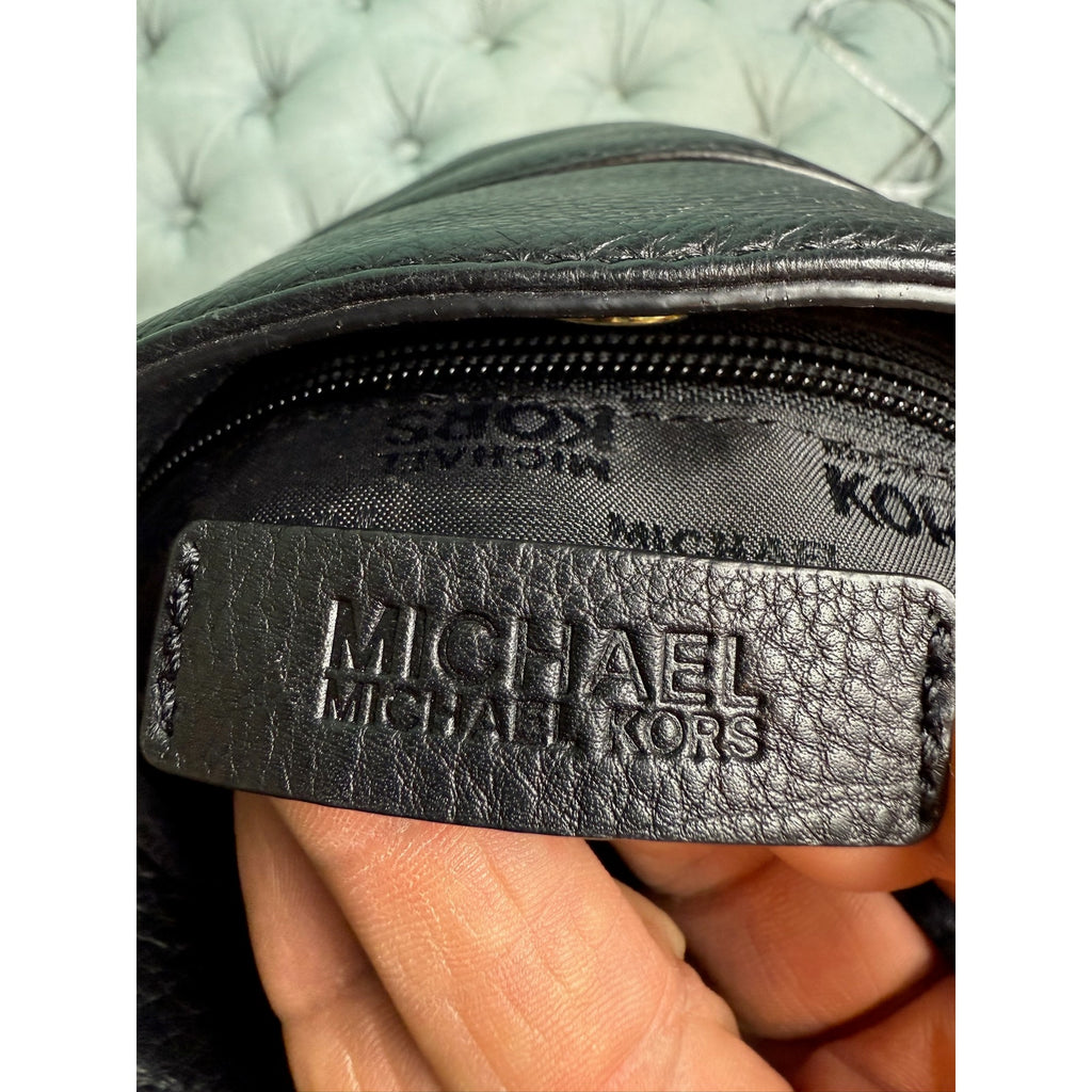 Michael Kors Hamilton Black Leather Messenger*Crossbody*Excellent Condition