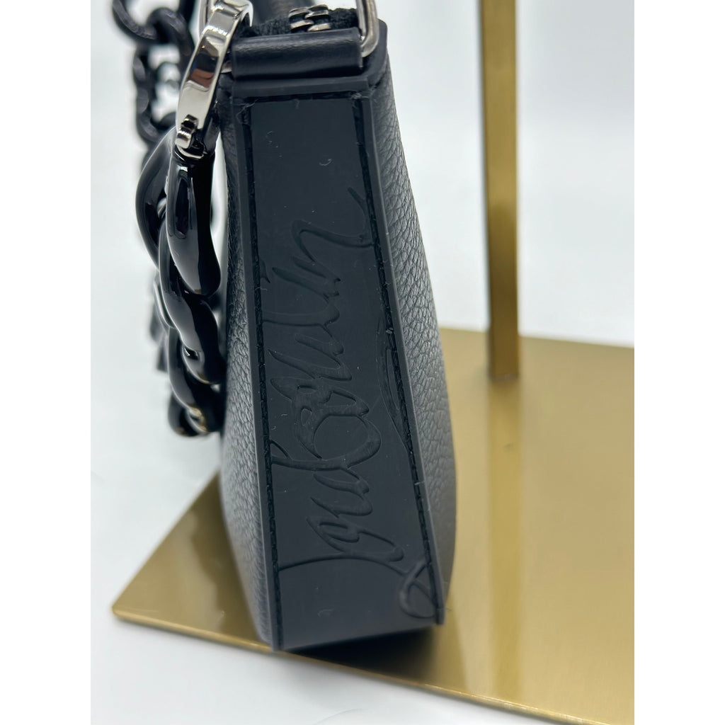 BNWT CHRISTIAN LOUBOUTIN Made In Italy Calf Leather Mini Loubila Chain Handle Shoulder Bag