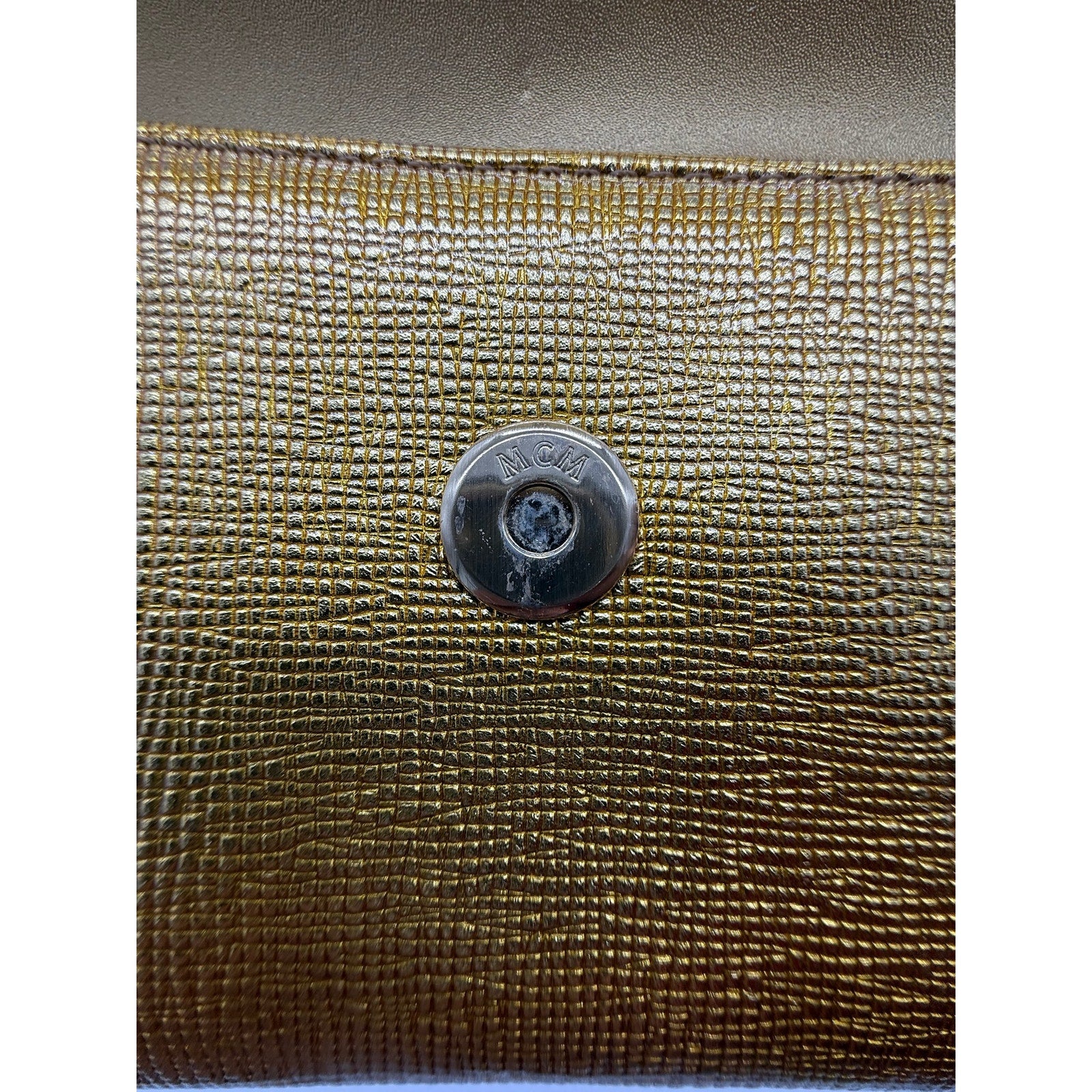 MCM Gold Snap Flap Evening Clutch*Excellent Condition
