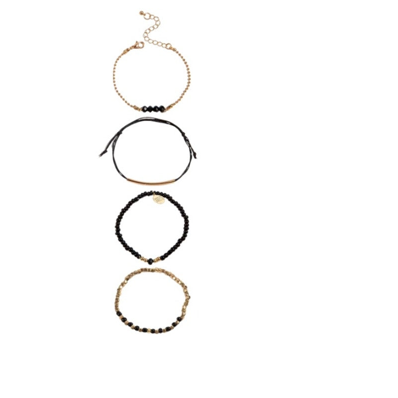 RETAIL $25 Kinsley Armelle Mini Collection Raven Bracelet Set*4 Bracelets