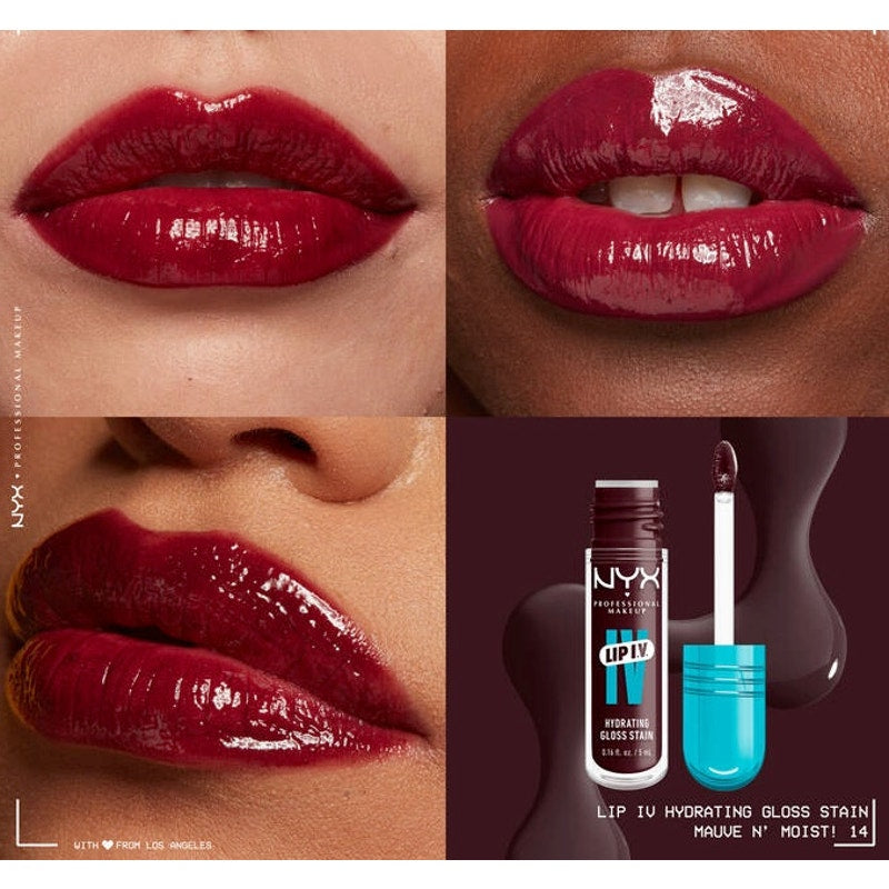 K-Care:NYX Professional Makeup Lip I.V. Hydrating Gloss Serum Stain*Muted Berry