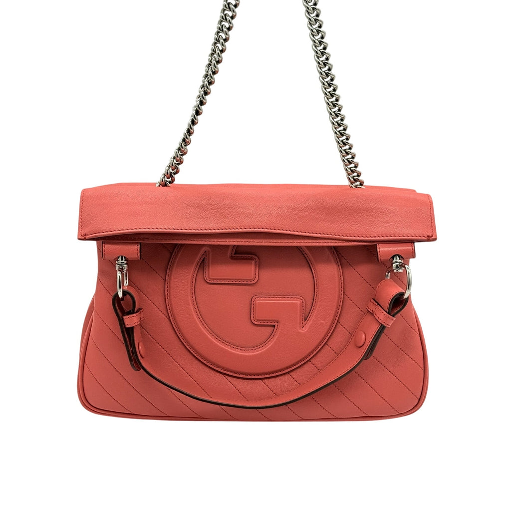 Gucci Pink Sakai Be Green Calfskin Diagonal Stitched Tote Bag*FULL INCLUSION*NWT