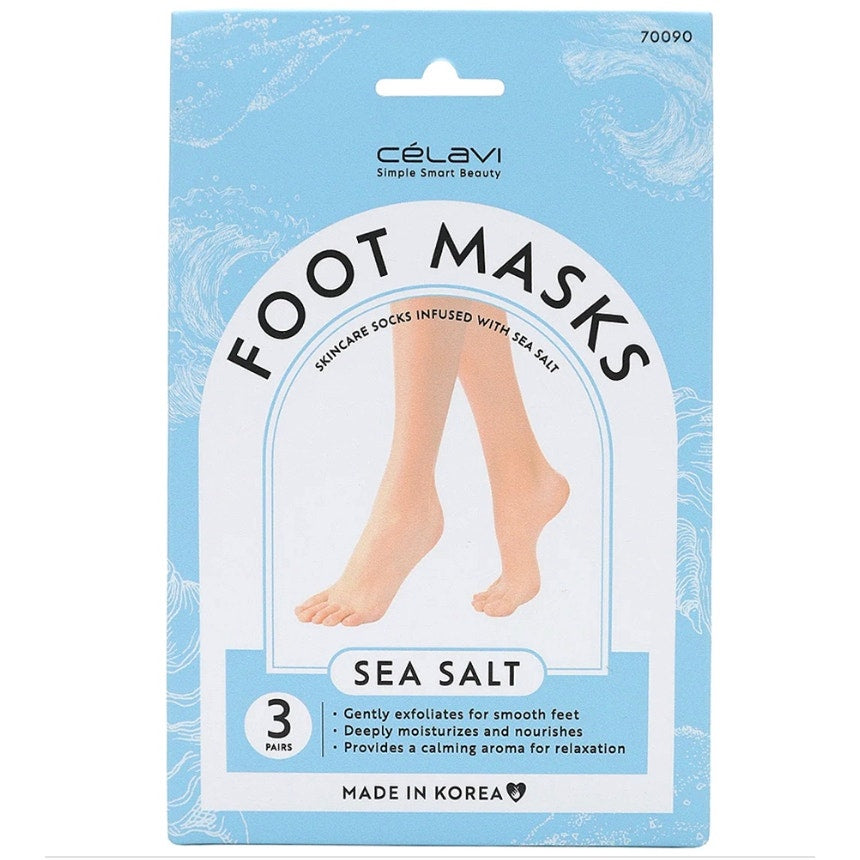 K-Care: Celavi 3 pairs of Sea Salt Foot Masks*Relaxing*KOREAN SKINCARE