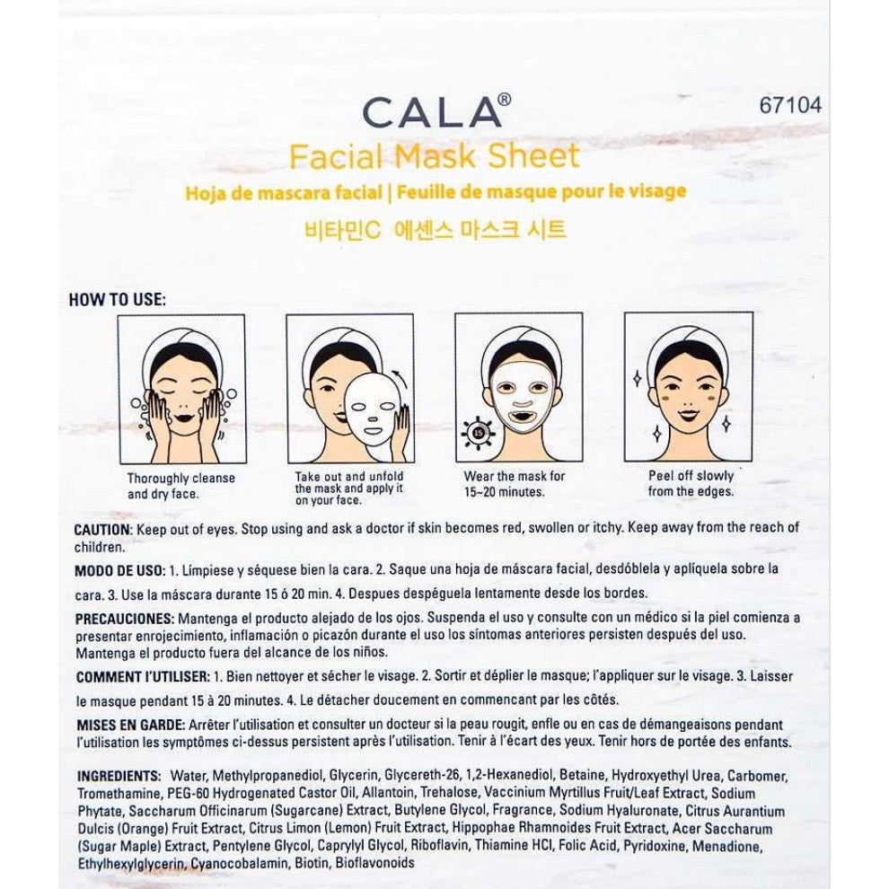 K-Care Cala Vitamin C Essence*5 Sheet Masks*5 masks*Age-Defying*Korean skincare