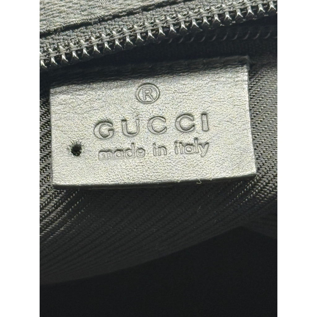 GUCCI Black Guccissima Monogram Nylon Tote Bag with leather*COA included