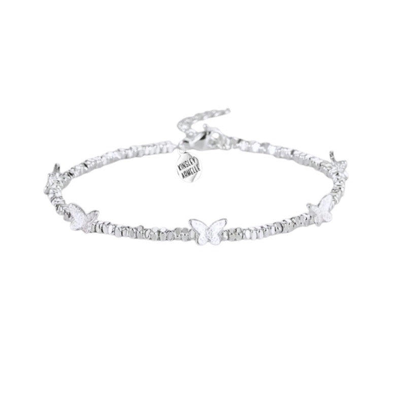 RETAIL $25 Kinsley Armelle Kalysa Collection Silver Butterfly Bracelet