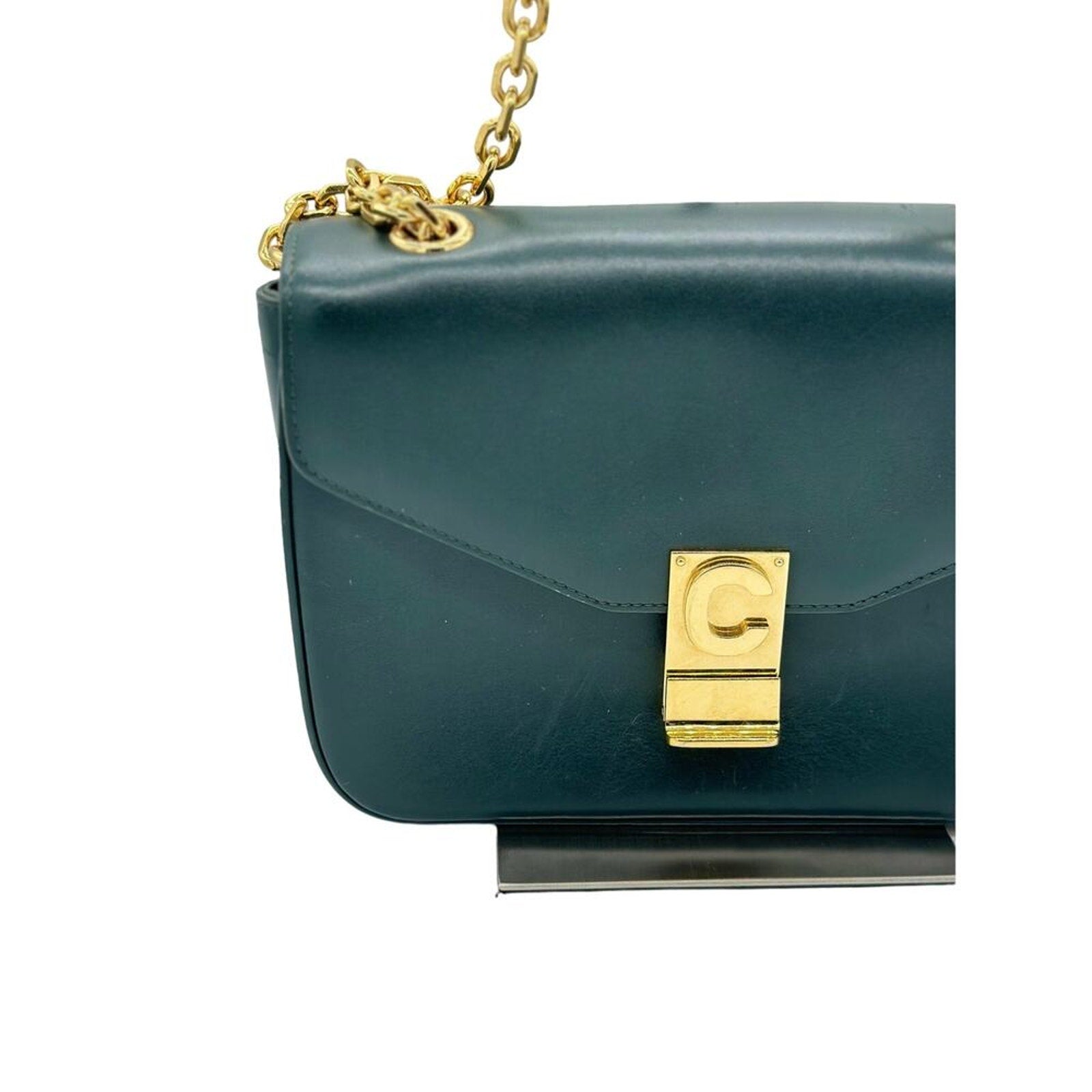 Celine Shiny Calfskin Medium C‎ Bag Hunter Green 2018 collection! Gorgeous!