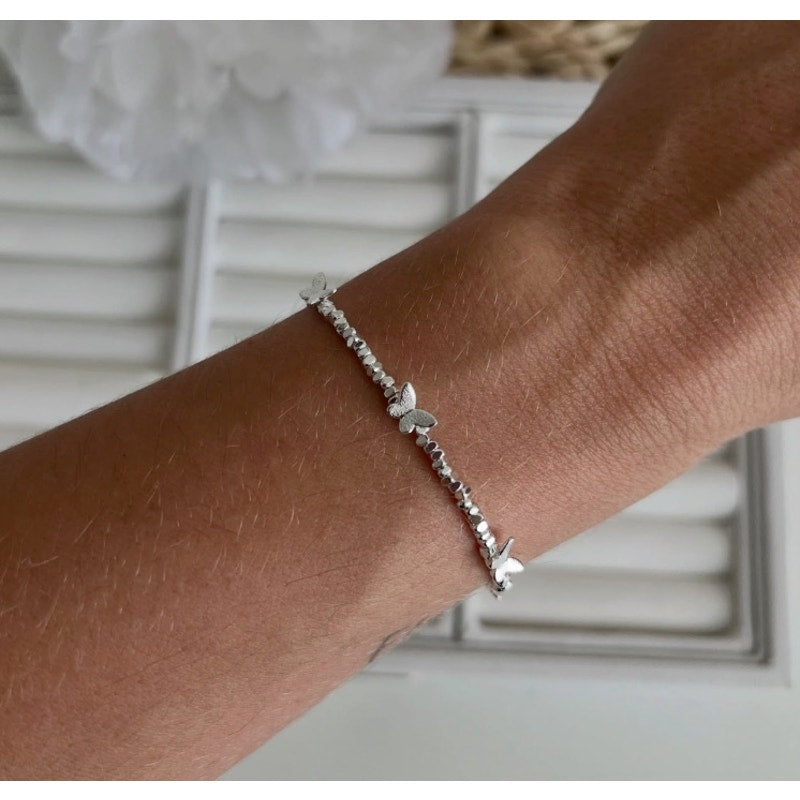 RETAIL $25 Kinsley Armelle Kalysa Collection Silver Butterfly Bracelet