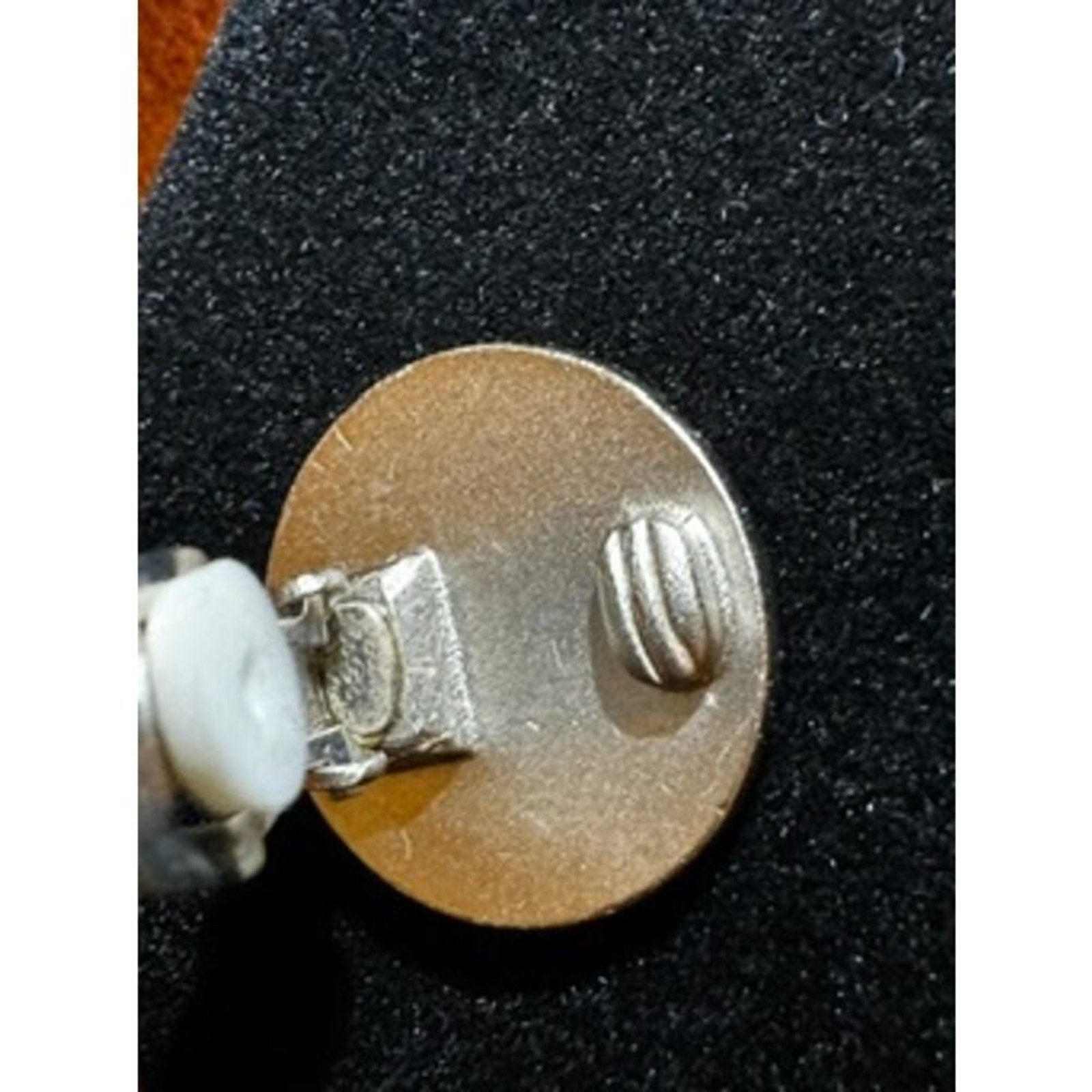 Chanel Logo Silver‎ Clip-Ons*GREAT Silver Authentic Stamped VINTAGE EARRINGS!