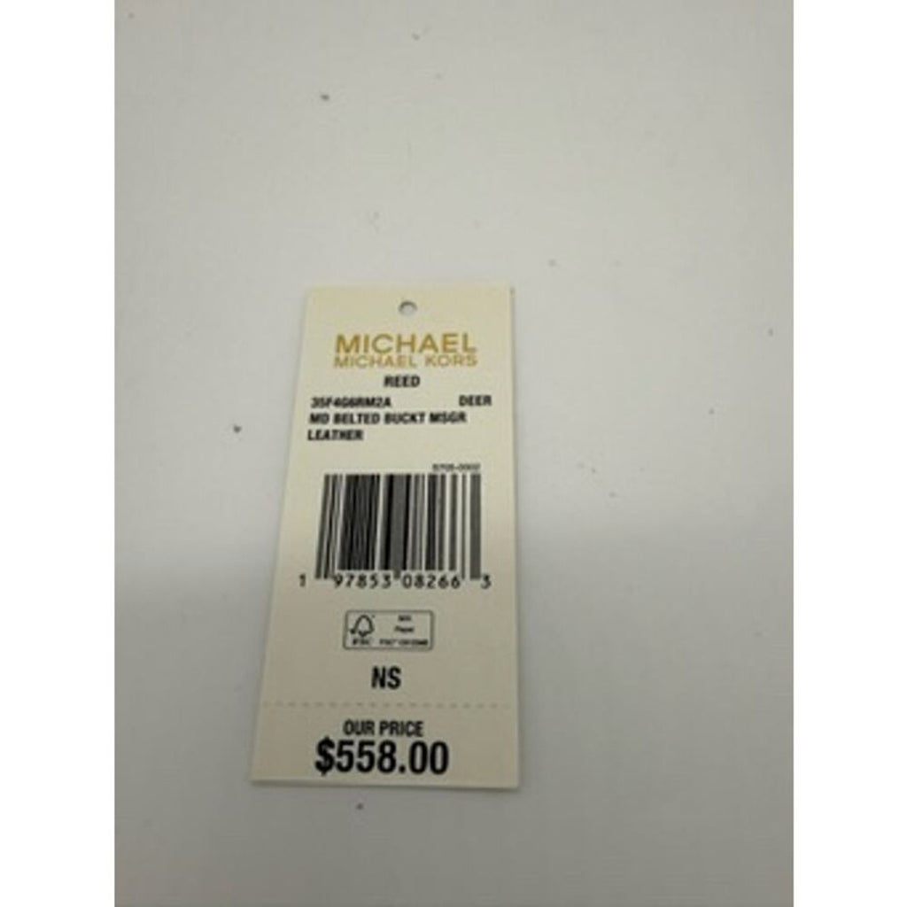 RETAIL $558 Michael Kors Reed‎ Medium Pebbled Leather Croc Embossed Bucket Bag*
