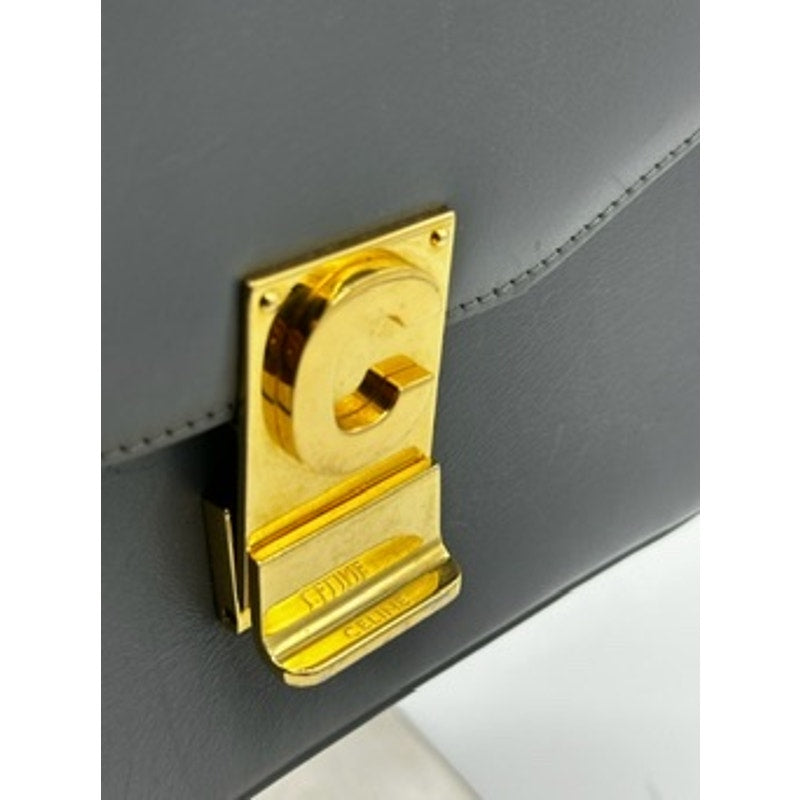 Celine Shiny Calfskin Medium C Bag Blue Grey 2018 collection! Gorgeous!