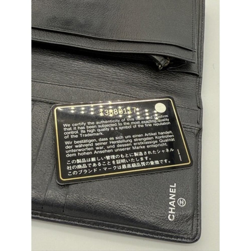 RARE Chanel Long‎ Wallet CC & Embossed Chanel Jacket*Original COA card & Sticker