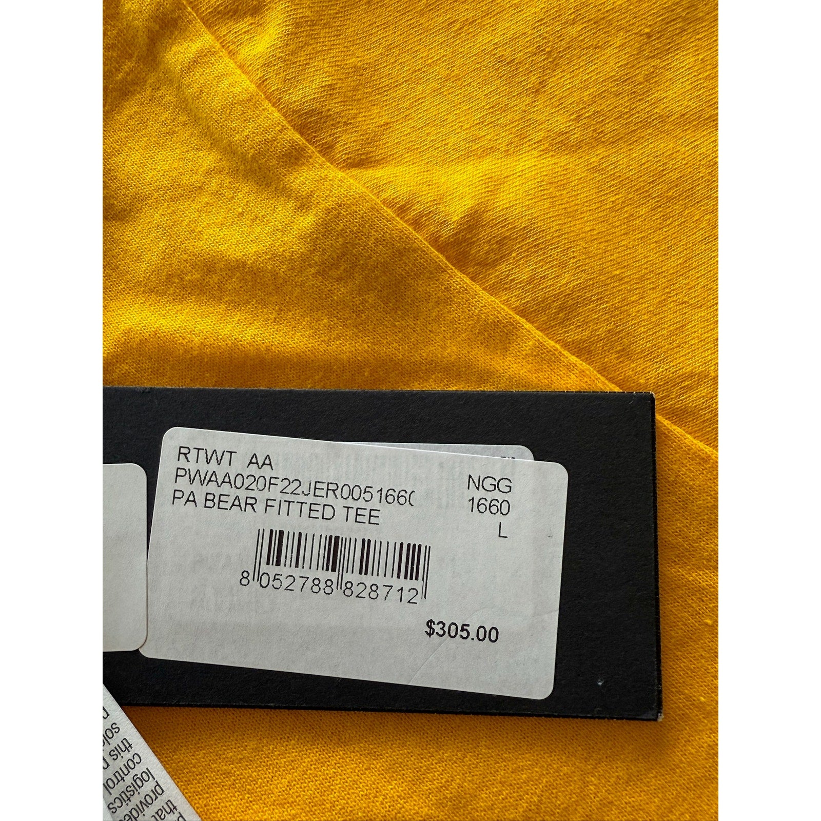 RETAIL $305 Palm Angels Boys Broken Bear Tee *NWT*SZ LARGE*Ochre Yellow