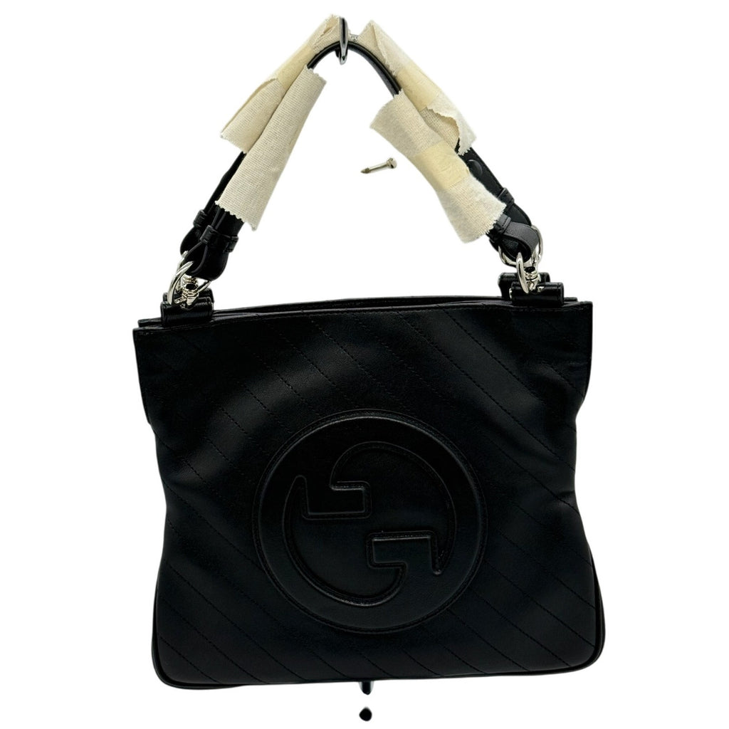 Gucci Black Sakai Be Green Calfskin Diagonal Stitched Tote*FULL INCLUSION*NWT