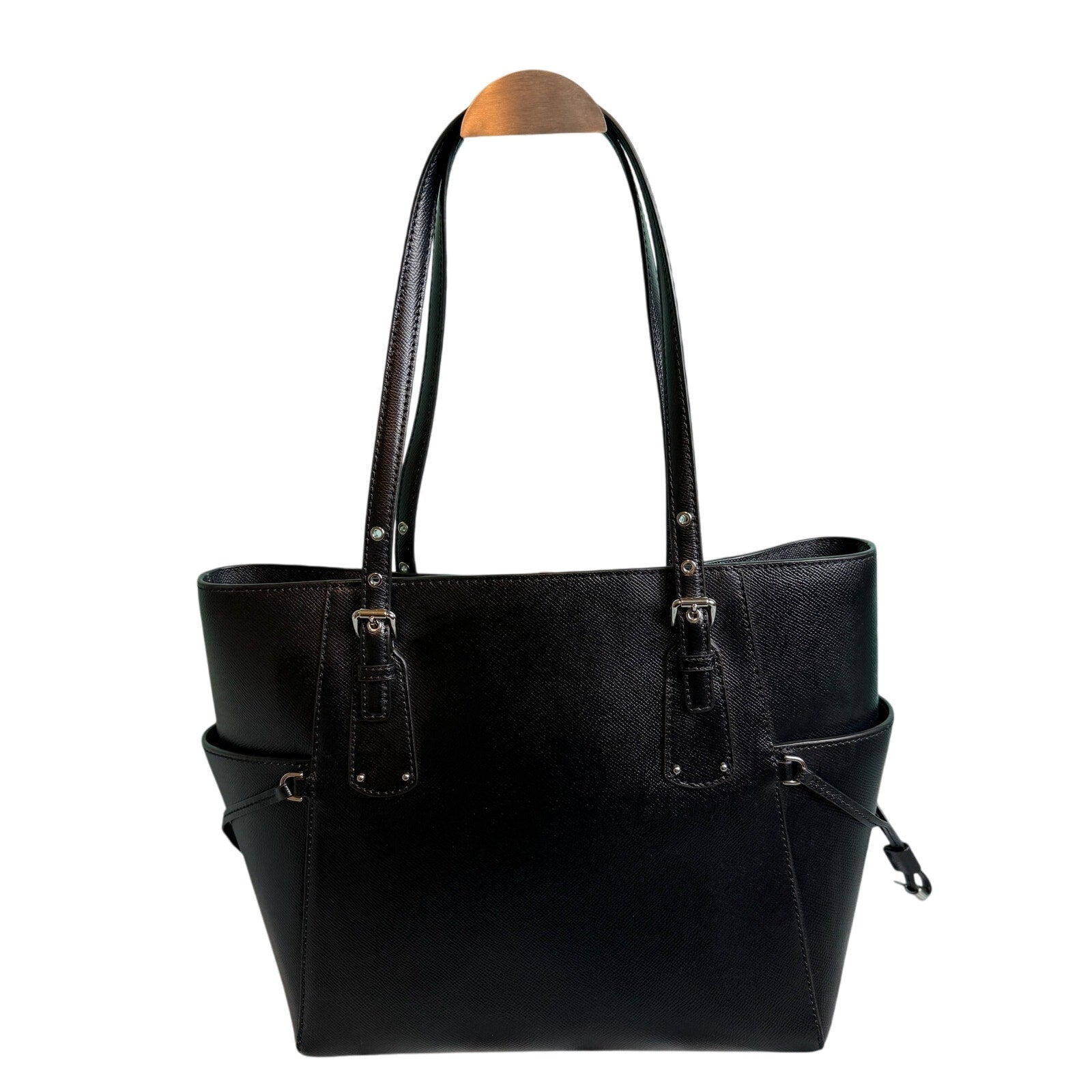 Michael Kors Voyager Crossgrain Leather Tote- Black*New without tags