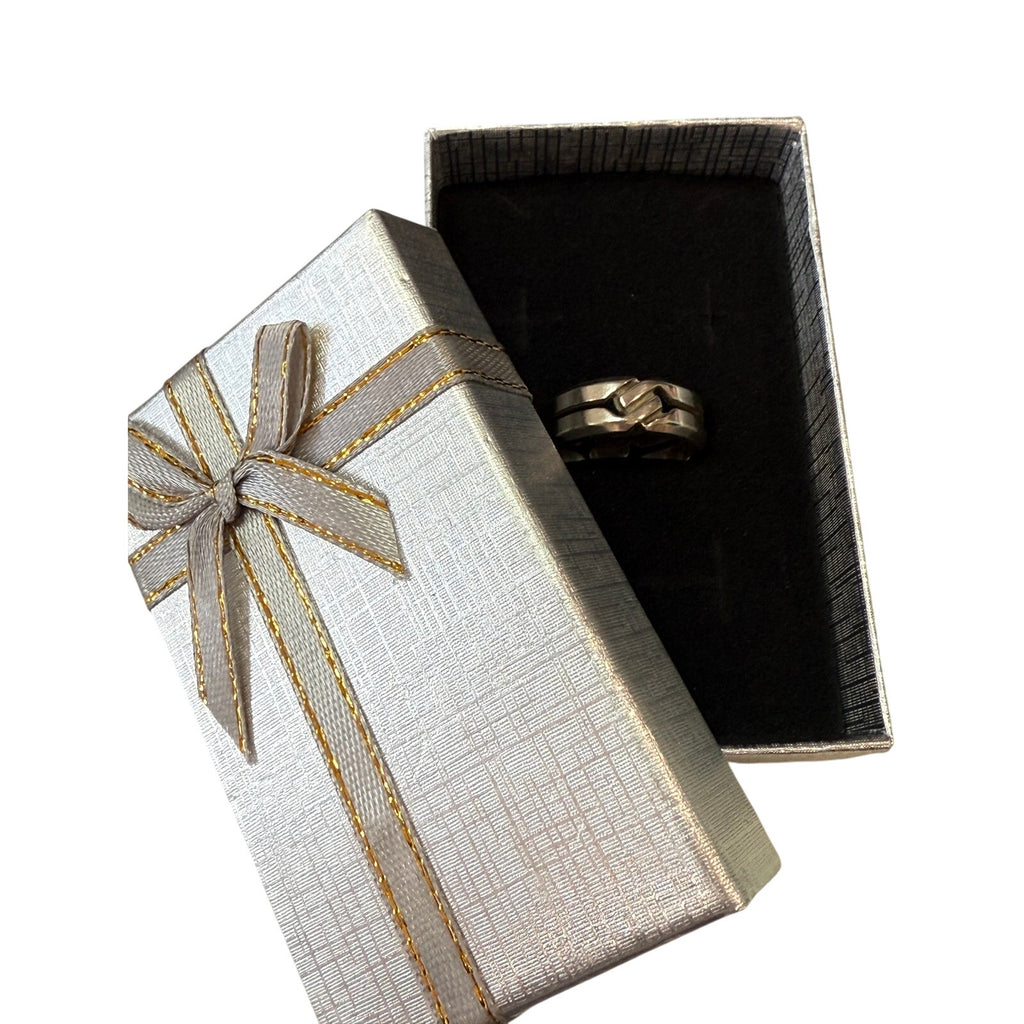 Authentic‎ 925 Sterling Silver Gucci Knot double ring*Size 6*GIFT BOX