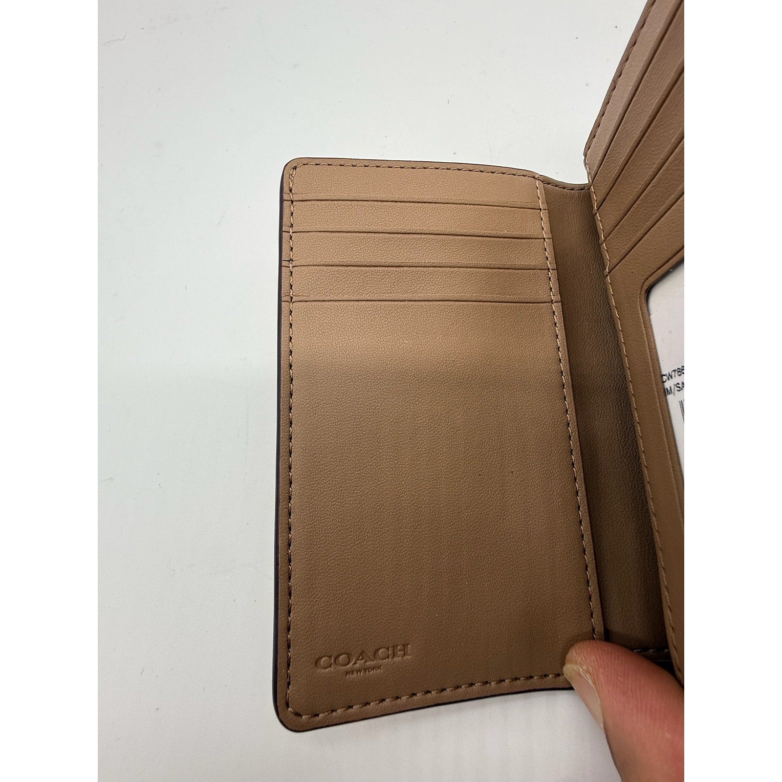 RETAIL $198 Coach Medium Corner Zip Wallet In Signature Canvas*NWT