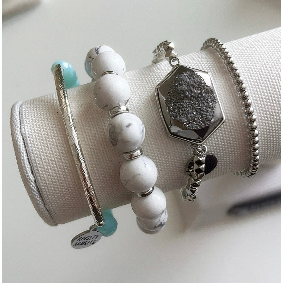 RETAIL $20 Kinsley Armelle Glory Collection Baby Blue Bracelet! *Silver*NEW