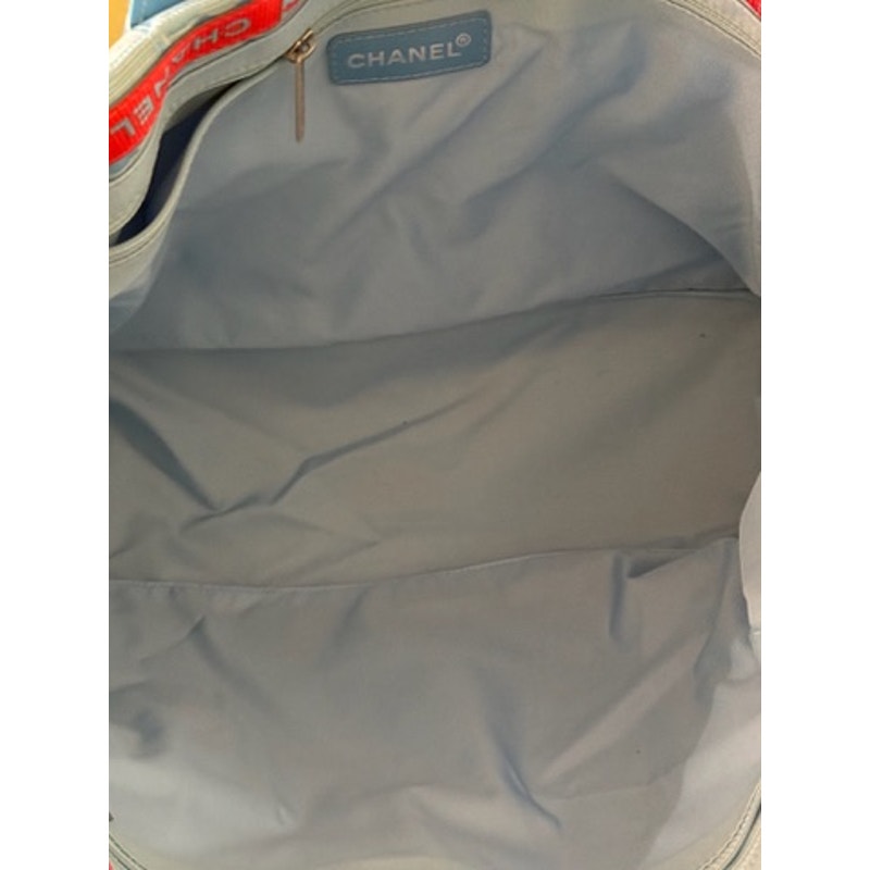 RARE Chanel Blue Nylon New Travel Line Tote*PRISTINE CONDITION*RARE COLORWAY