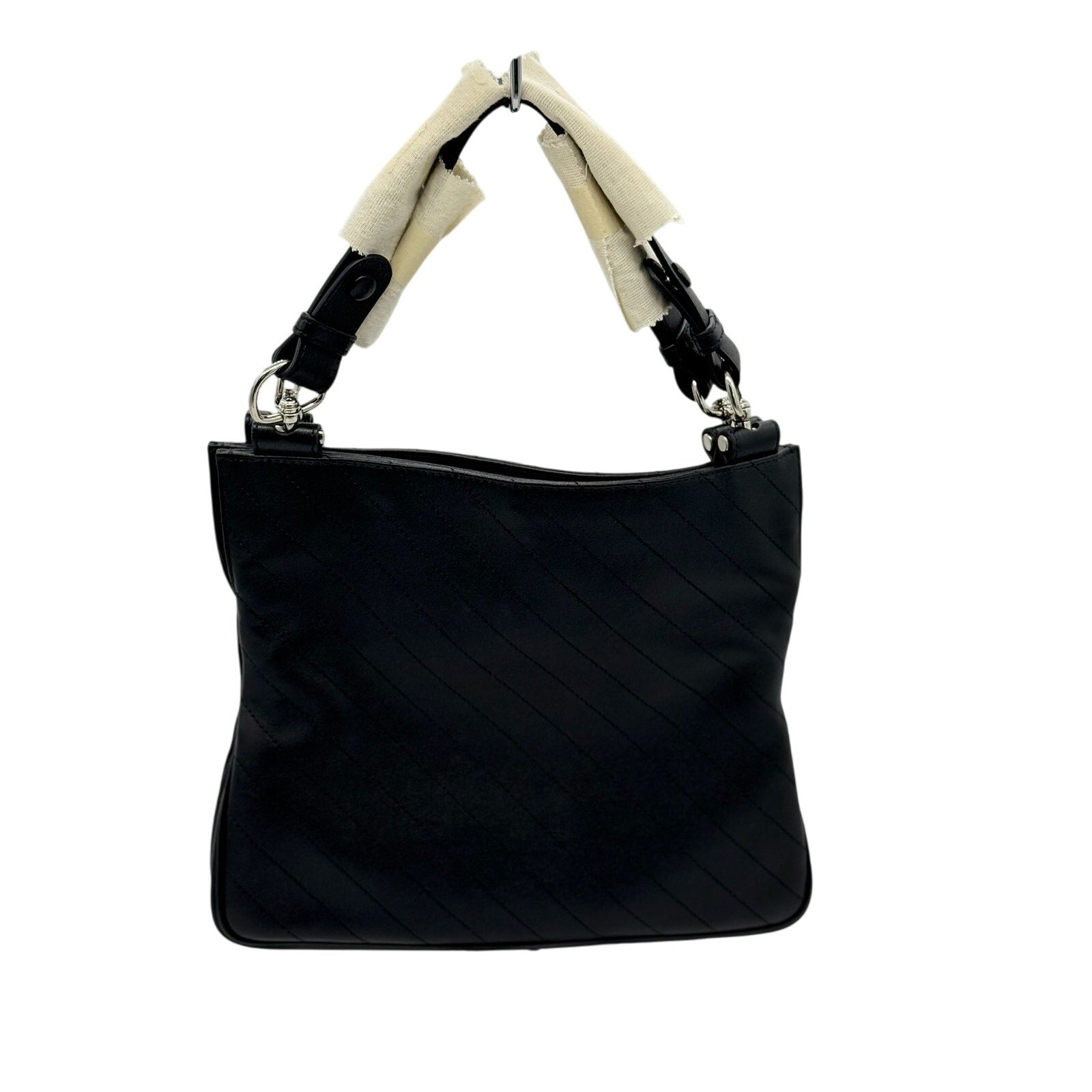 Gucci Black Sakai Be Green Calfskin Diagonal Stitched Tote*FULL INCLUSION*NWT