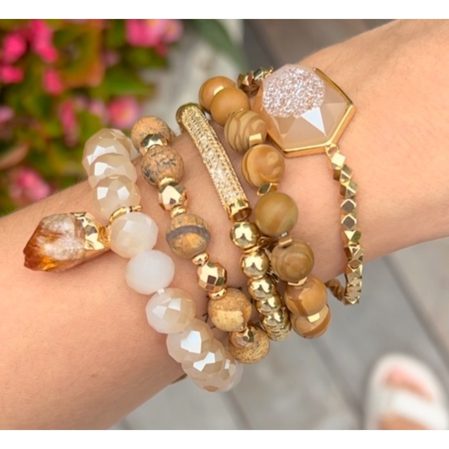 RETAIL $25 Kinsley Armelle Farrah Collection Jasper Bracelet