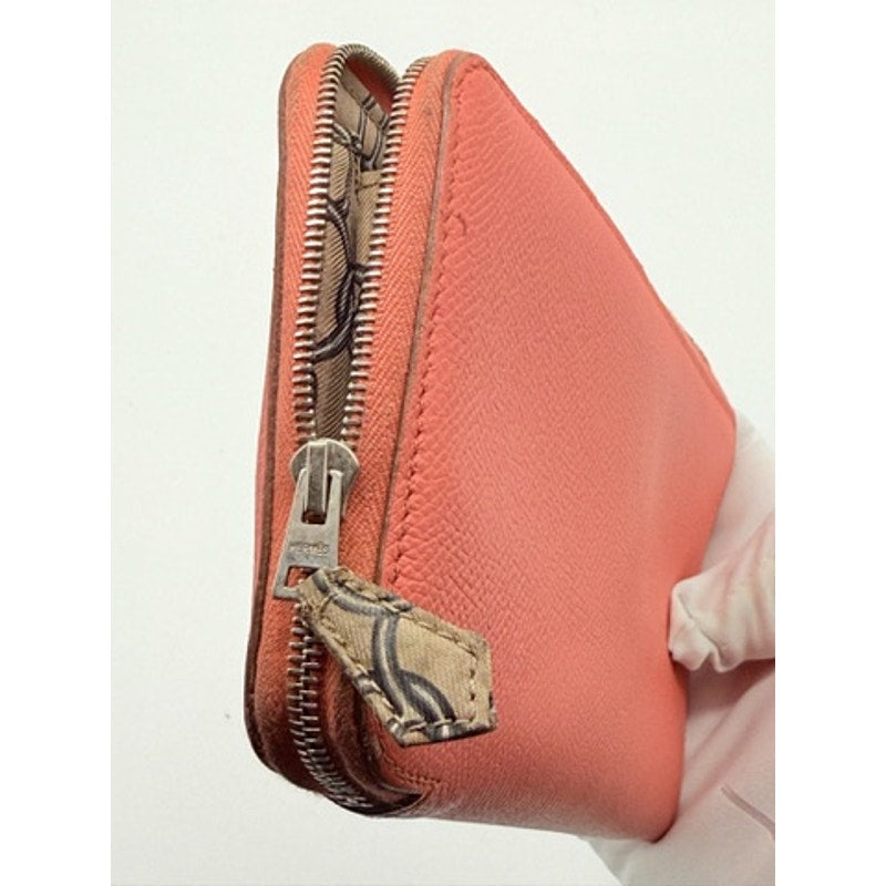 Hermes Azap Long Silk'in Flamingo Leather Wallet Pink*BEAUTIFUL CONDITION