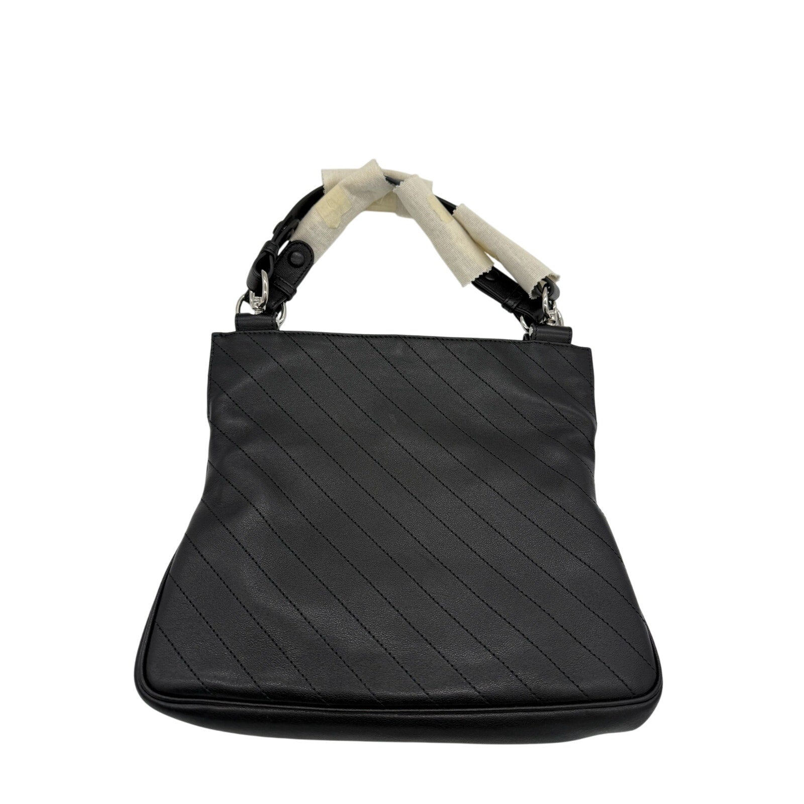 Gucci Black Sakai Be Green Calfskin Diagonal Stitched Tote*FULL INCLUSION*NWT