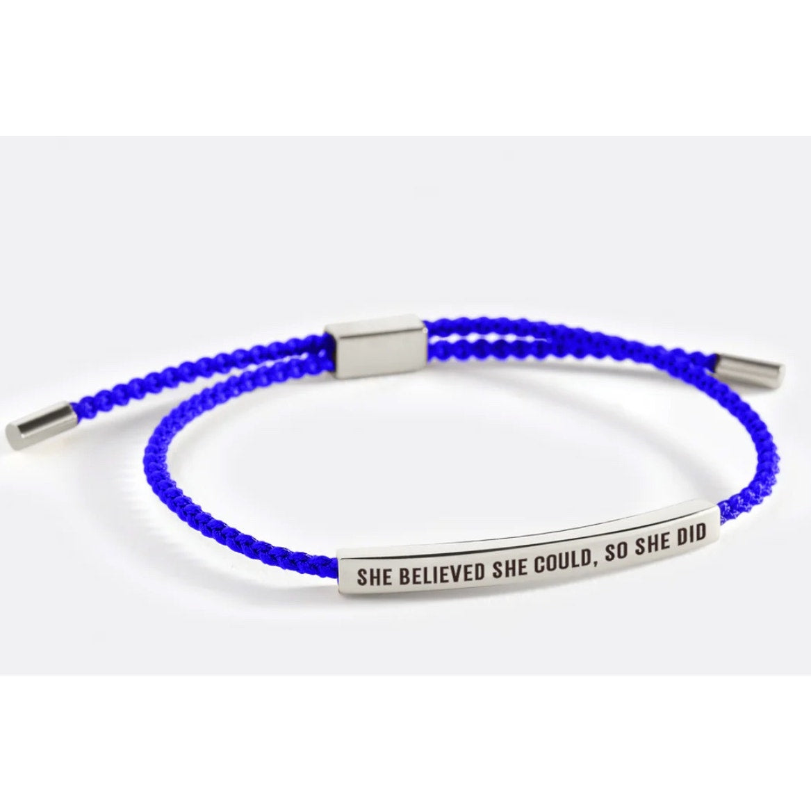 RETAIL $70 Mint & Lilly She Believed She Could So She Did Inspire Bracelet*Blue