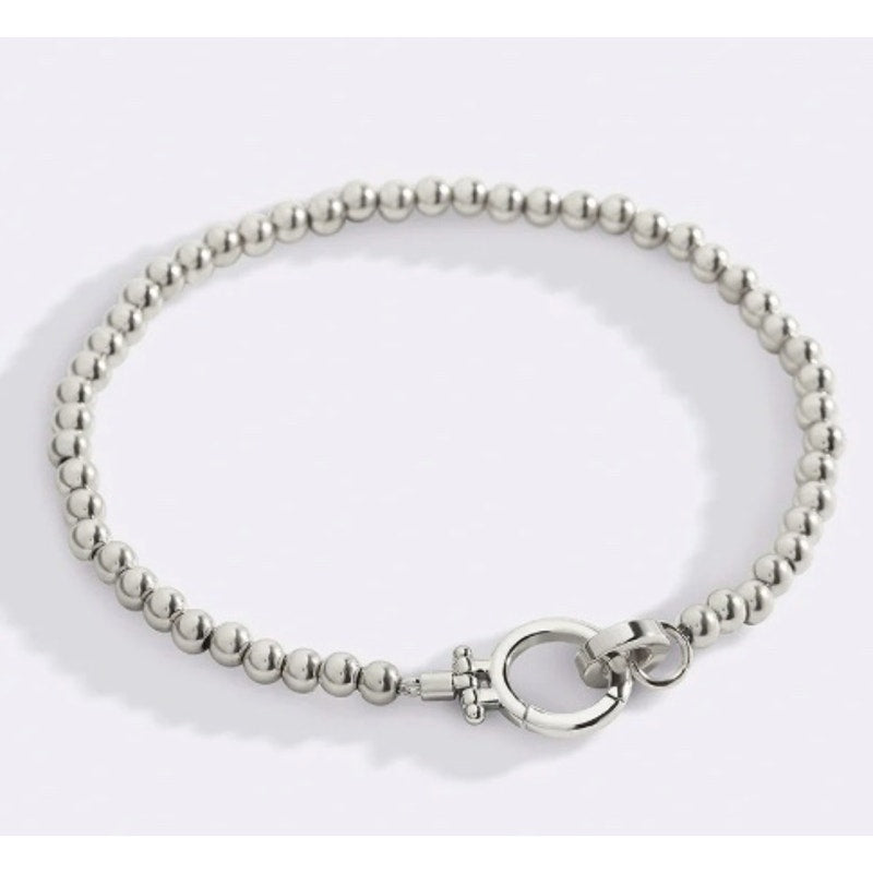 RETAIL $70 Mint & Lilly Mint Beaded Bracelet*Stretch to fit*Silver Plated Brass