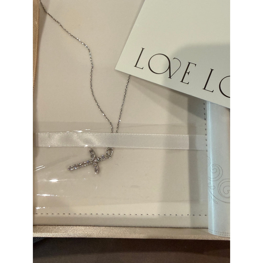 Moissanite 1.2 Carat Cross Necklace*925 Silver*Retail $900*Full Gift Set