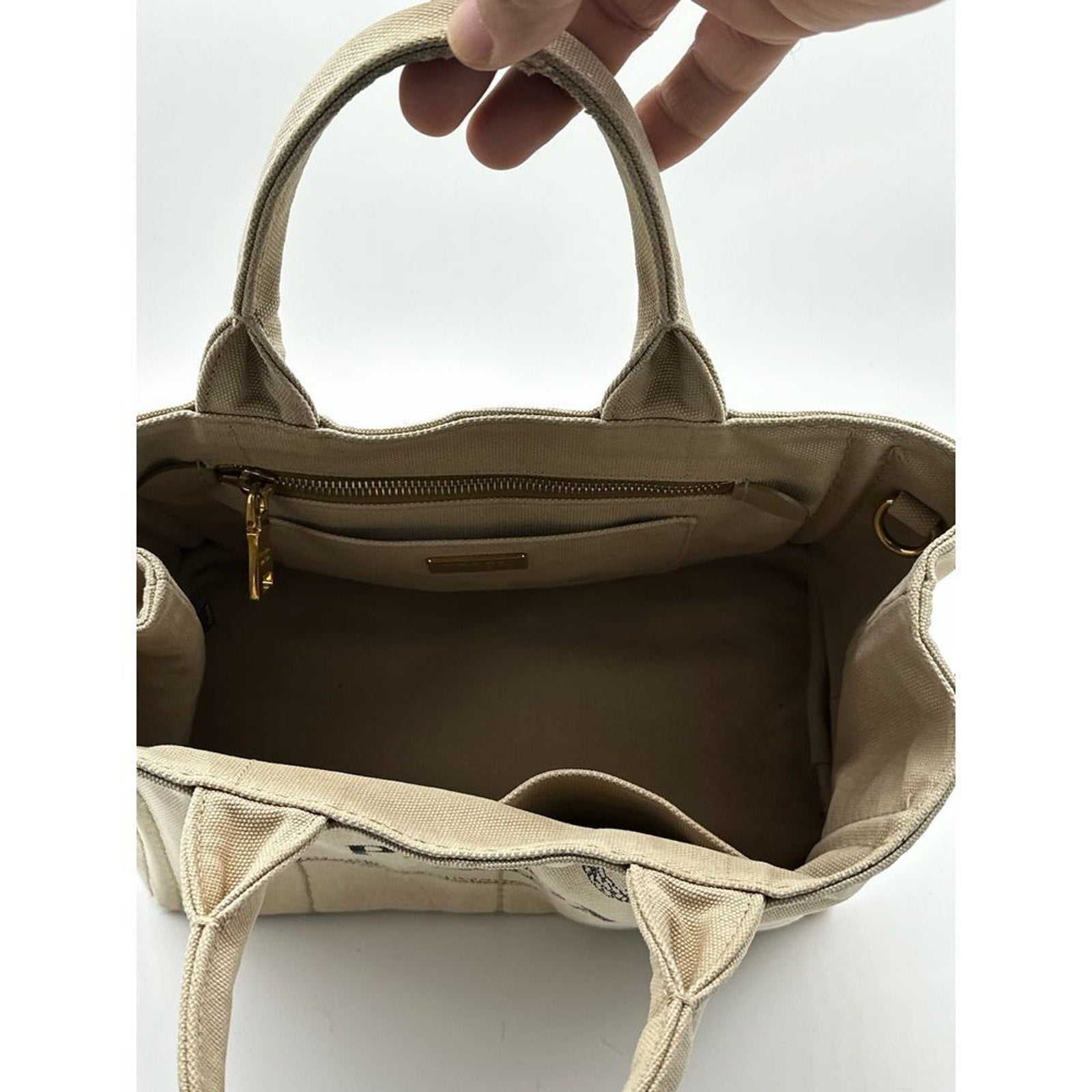 Prada‎ 🌺 2 Way Canapa  Tote with Cross Body Strap! Very Good Condition