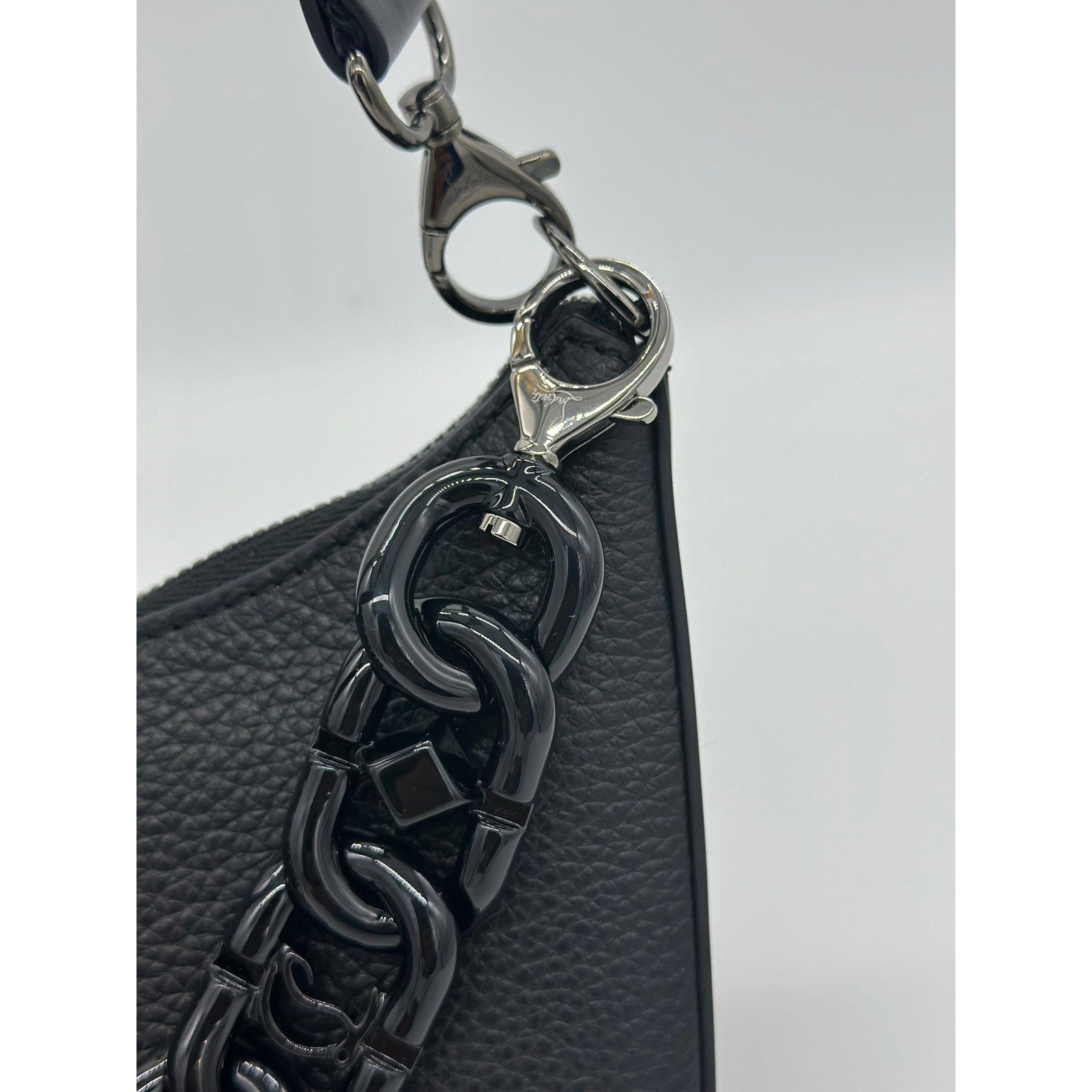 BNWT CHRISTIAN LOUBOUTIN Made In Italy Calf Leather Mini Loubila Chain Handle Shoulder Bag