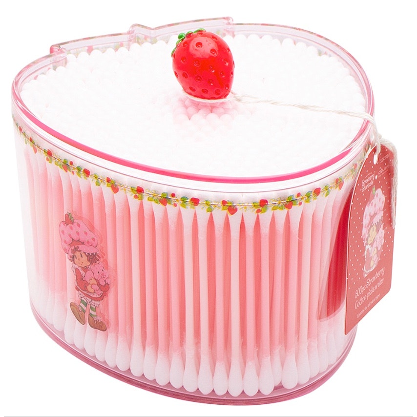 K-Care: Celavi Strawberry Shortcake 500Pc Cotton Swabs W/Jar*Korean skincare