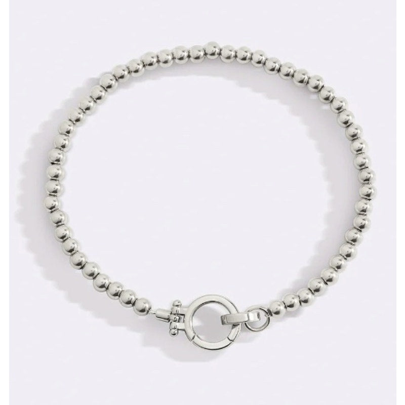 RETAIL $70 Mint & Lilly Mint Beaded Bracelet*Stretch to fit*Silver Plated Brass