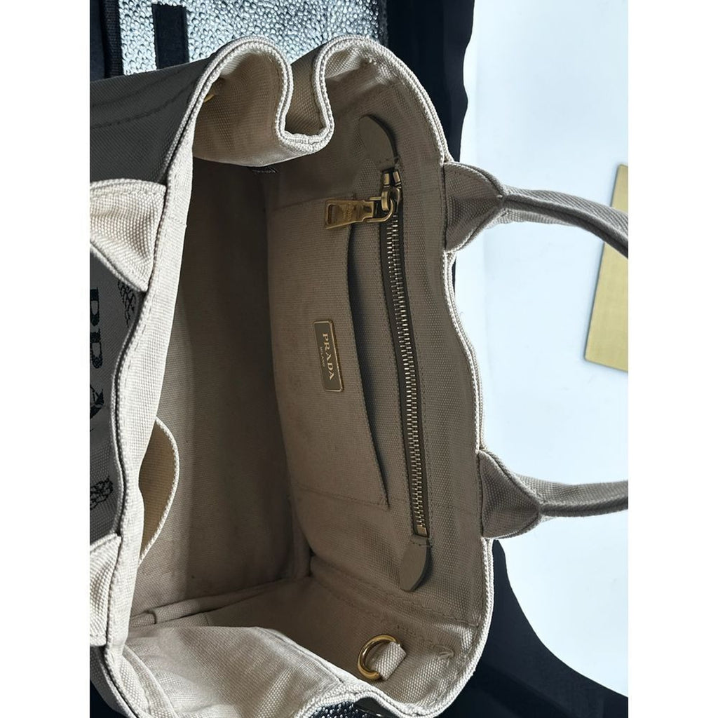 Prada‎ 🌺 2 Way Canapa  Tote with Cross Body Strap! Very Good Condition