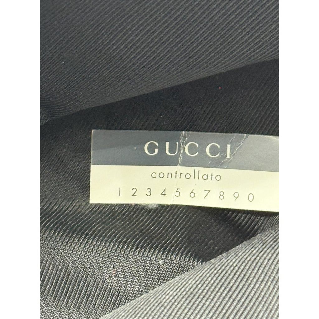 GUCCI Black Guccissima Monogram Nylon Tote Bag with leather*COA included