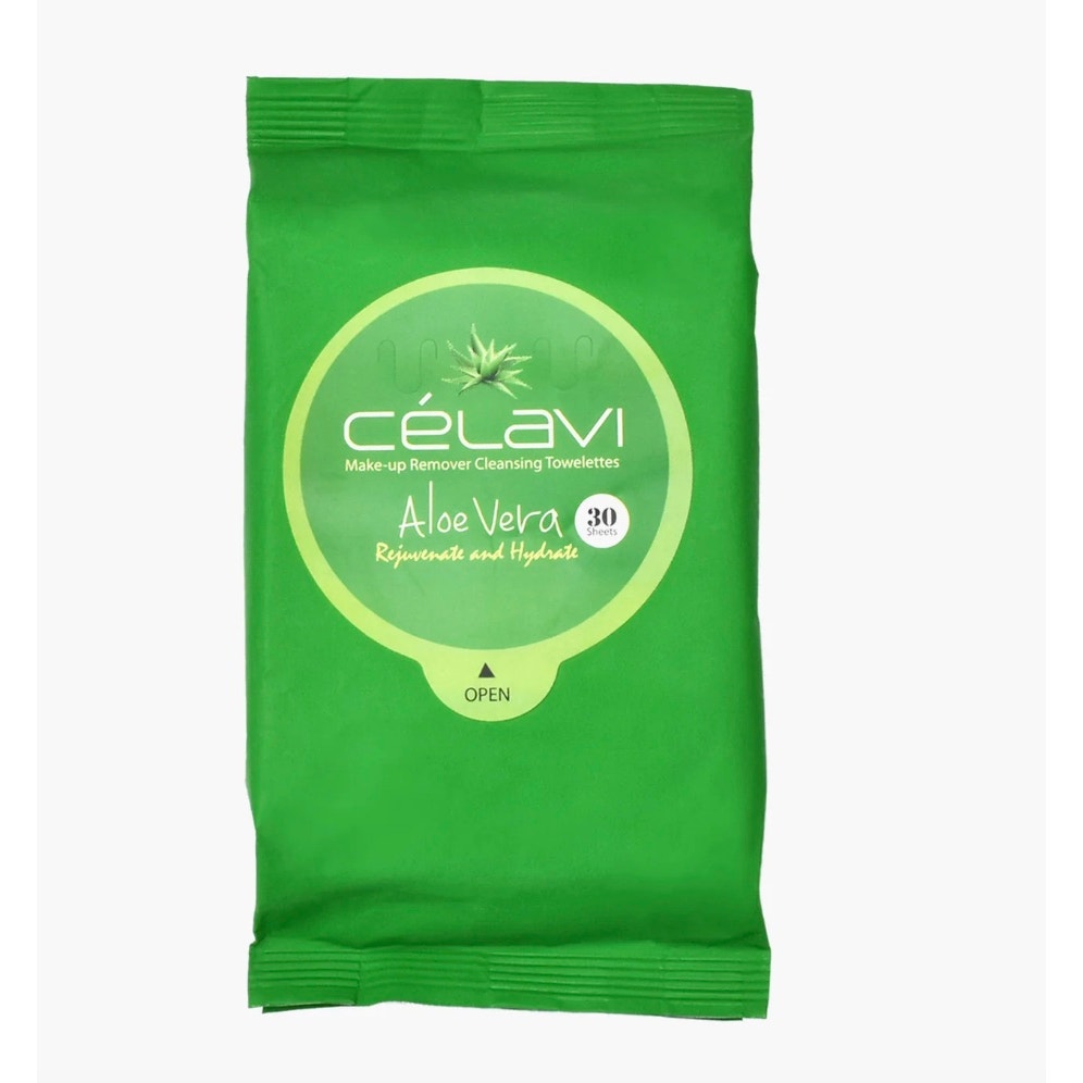 K-Care Celavi Makeup Remover Cleansing Wipes 30 pieces per pack*Aloe Vera*2 pack