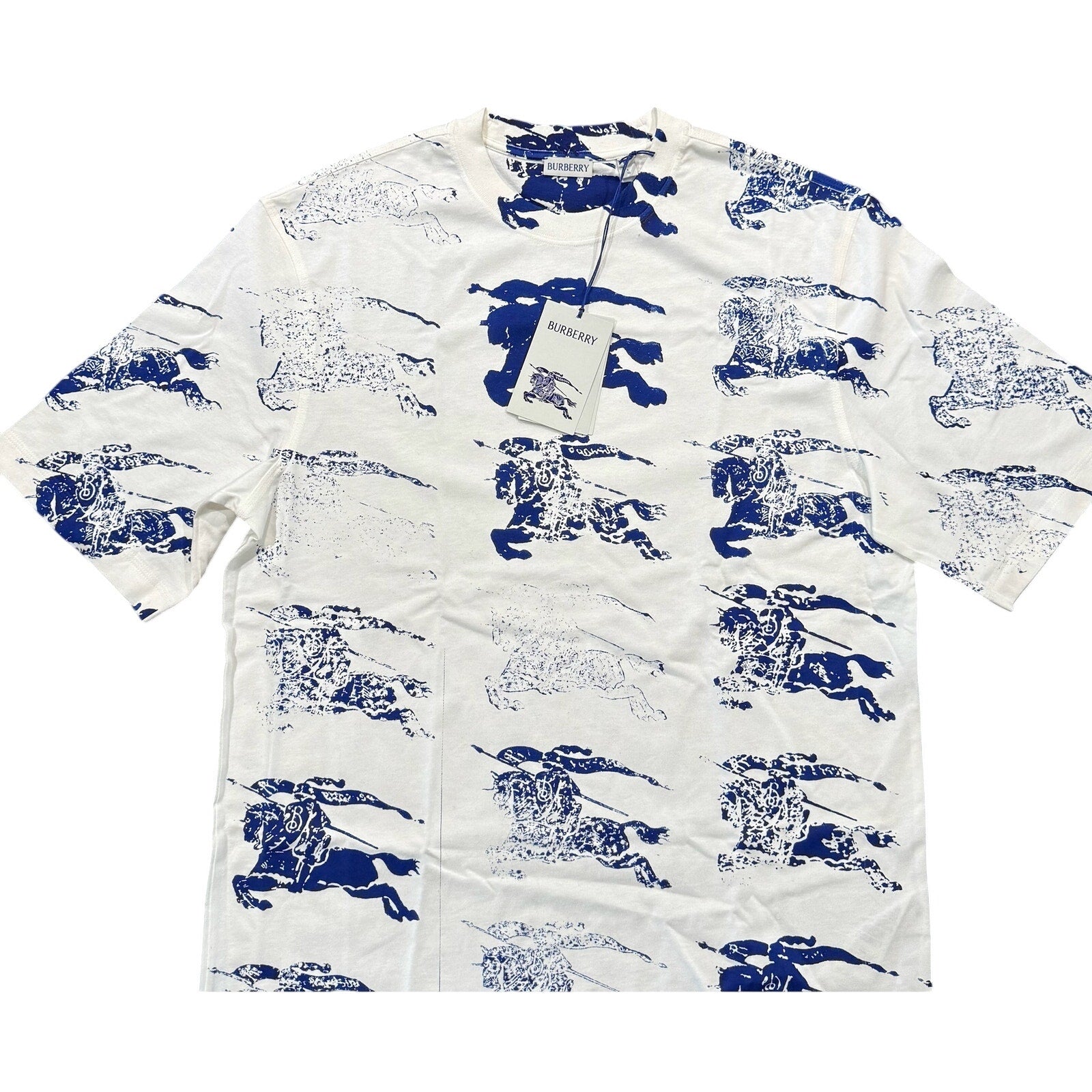 RETAIL $660 Burberry White EKD T-Shirt*Men's Large*NEW with Tags