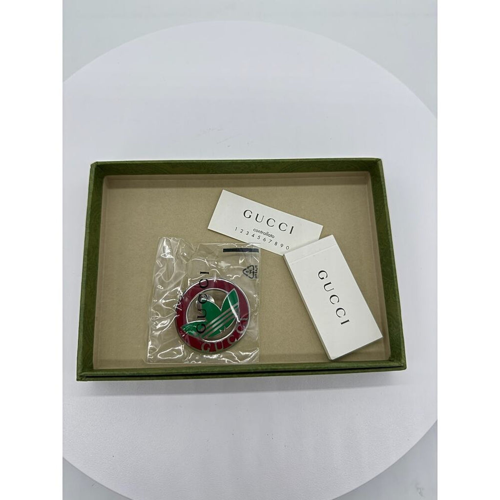 Gucci x Adidas Enamel Brooch‎ Pin*Red and Green! Brand-New*Comes w/Box UNISEX