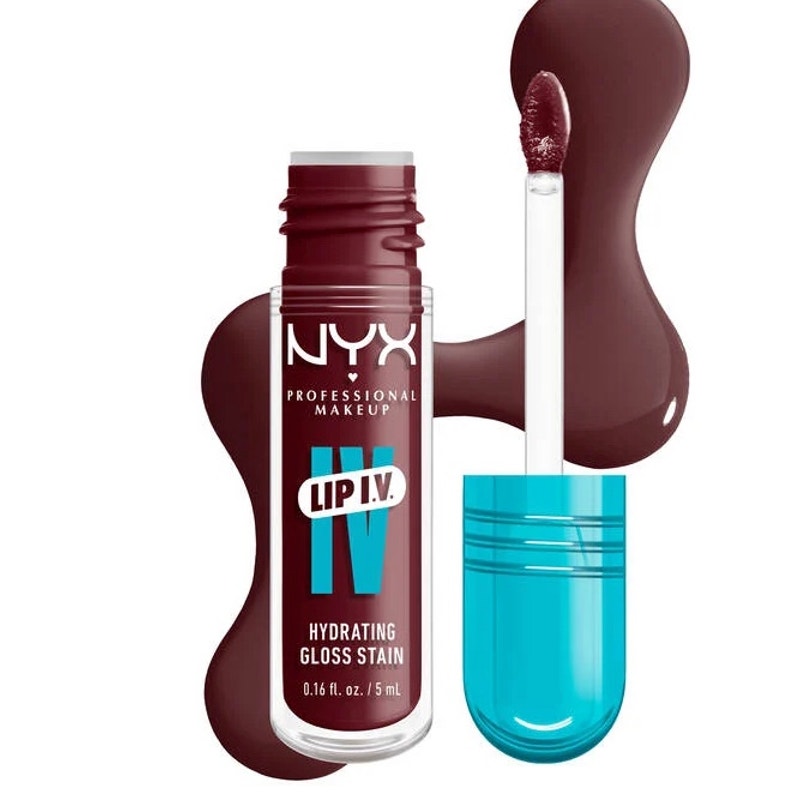 K-Care:NYX Professional Makeup Lip I.V. Hydrating Gloss Serum Stain*Muted Berry