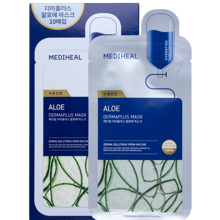 K Care: Mediheal Dermaplus Aloe Masks (10 Count) Panthenol & Hyaluron*Korean