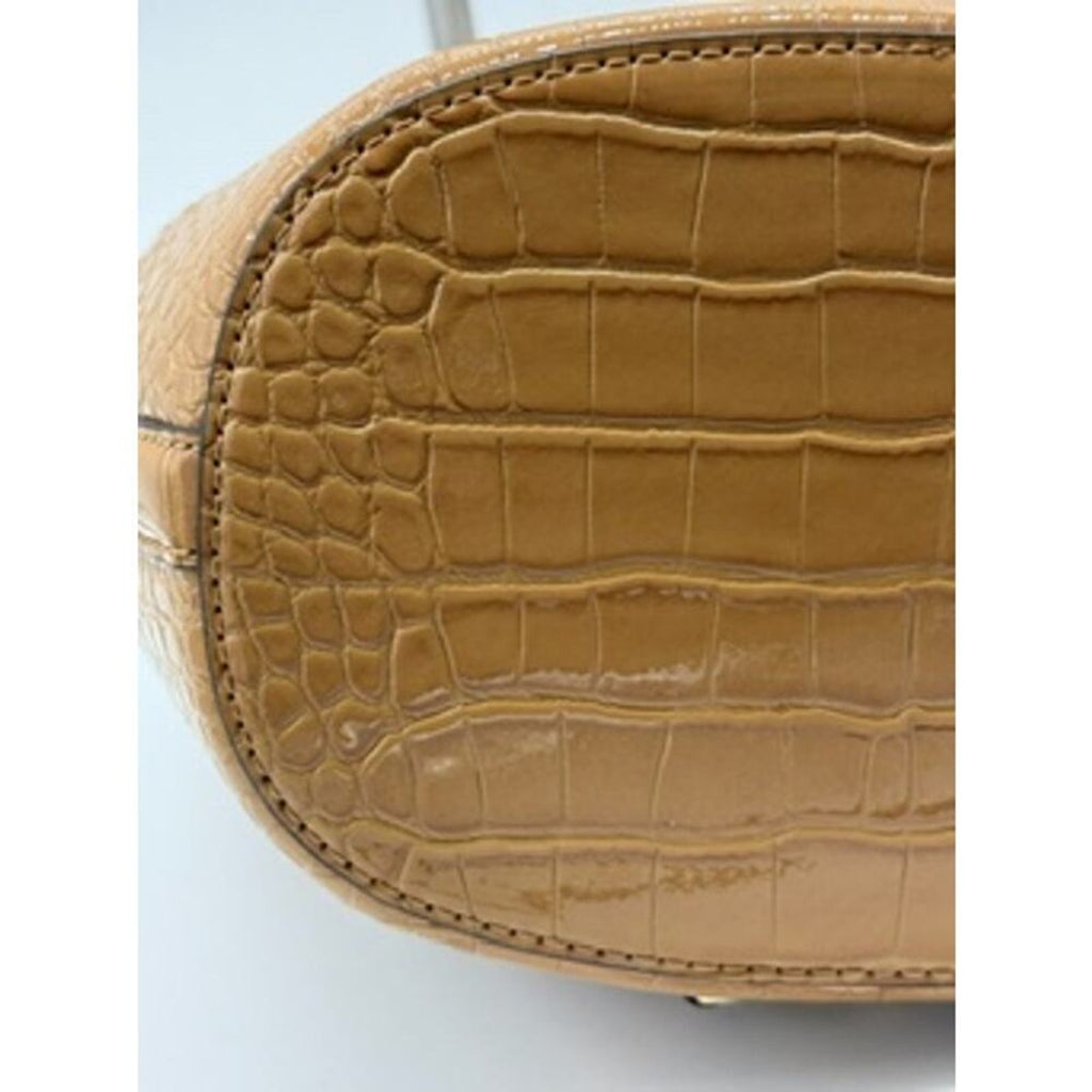 RETAIL $558 Michael Kors Reed‎ Medium Pebbled Leather Croc Embossed Bucket Bag*