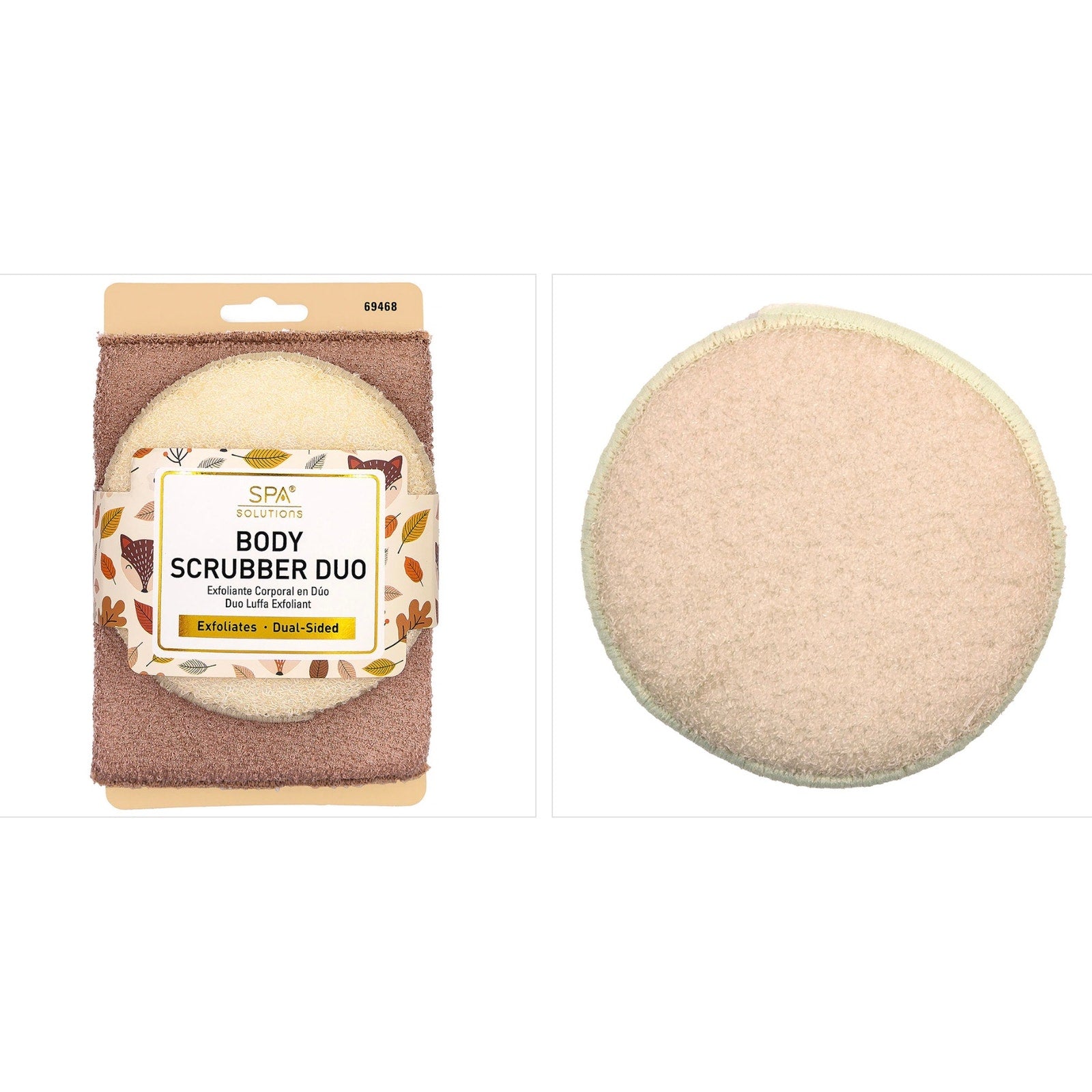 K-Care: Cala Spa Solutions Body Scrubber Duo*brown*2 shower scrubbers*Exfoliate