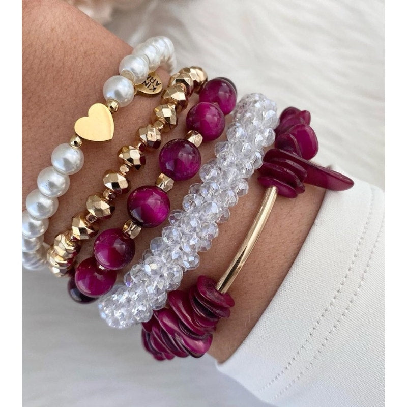 RETAIL $50 Kinsley Armelle Isabella Collection Crystal Glass Bracelet