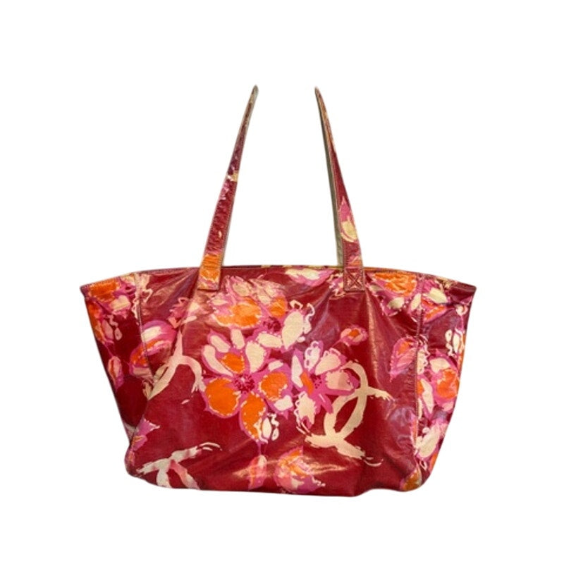 Authentic CHANEL Cruise Line High Summer Coco Mark Tote Bag*Red Pink Orange