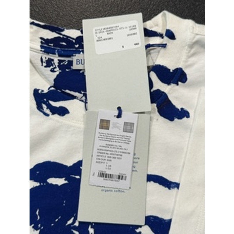 RETAIL $660 Burberry White EKD T-Shirt*Men's Large*NEW with Tags