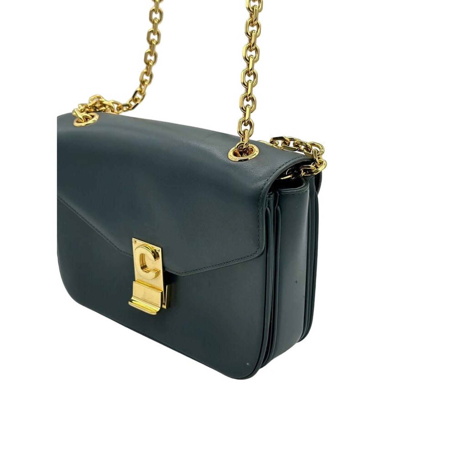 Celine Shiny Calfskin Medium C‎ Bag Hunter Green 2018 collection! Gorgeous!